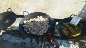 Back Yard Grillerz cooking Carnitas